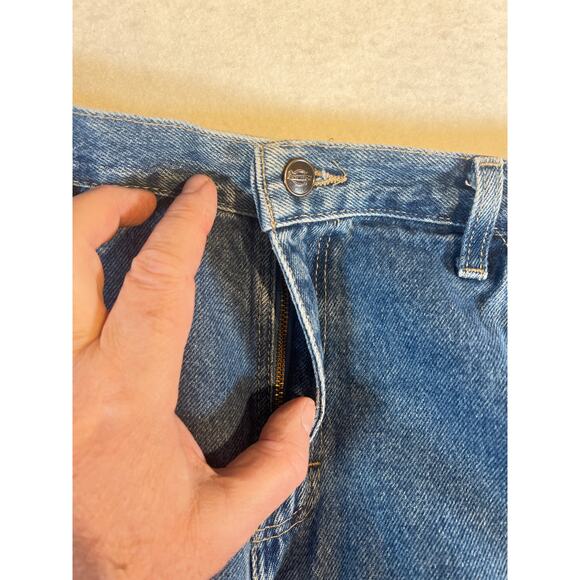 Dickies Denim Jeans 1993SNB Men's 34W x 32L(TAG) 35W 31L Actual Med Wash Work - Picture 11 of 14